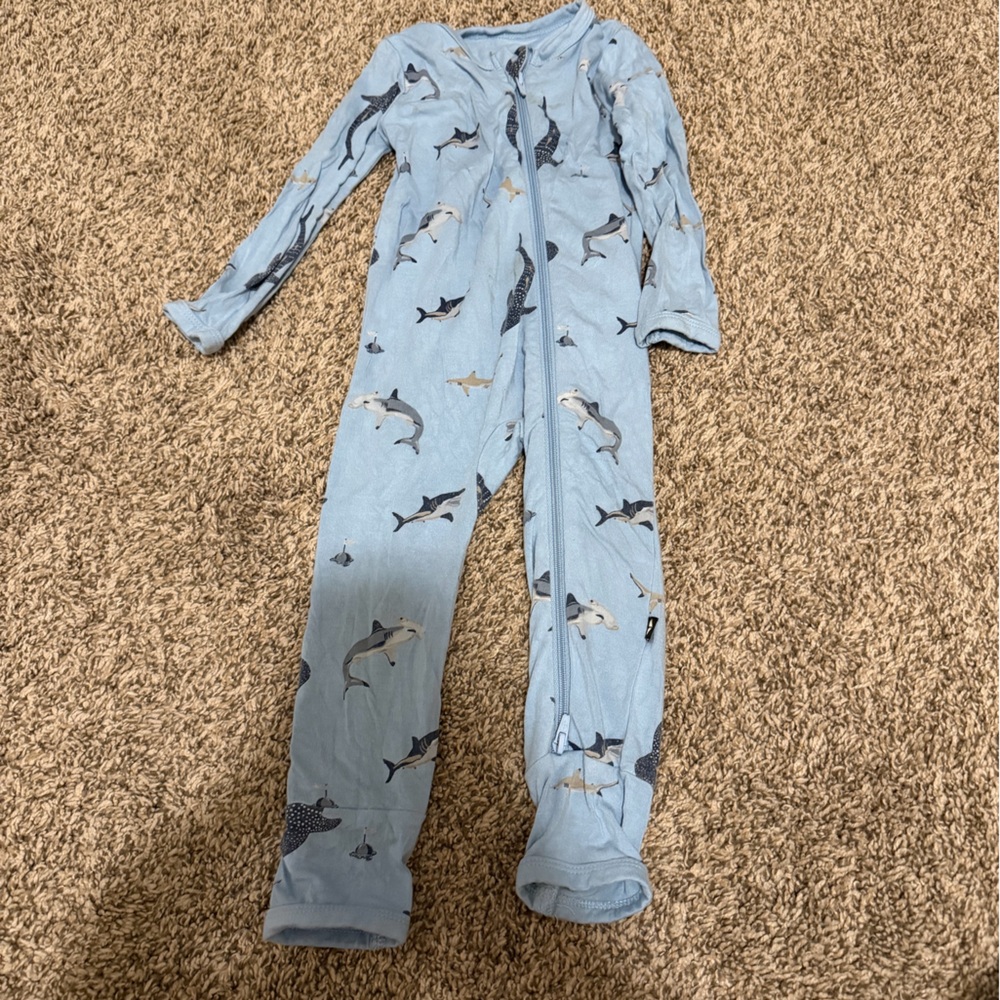 Kyte BABY Blue Shark Print Kids Pajamas